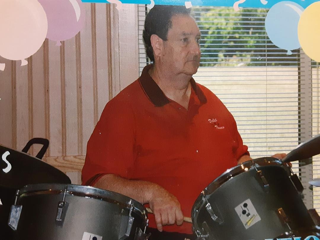Aaron played for his own surprise party given by his wife, Sheryl, and a bunch of other lying relatives and friends.