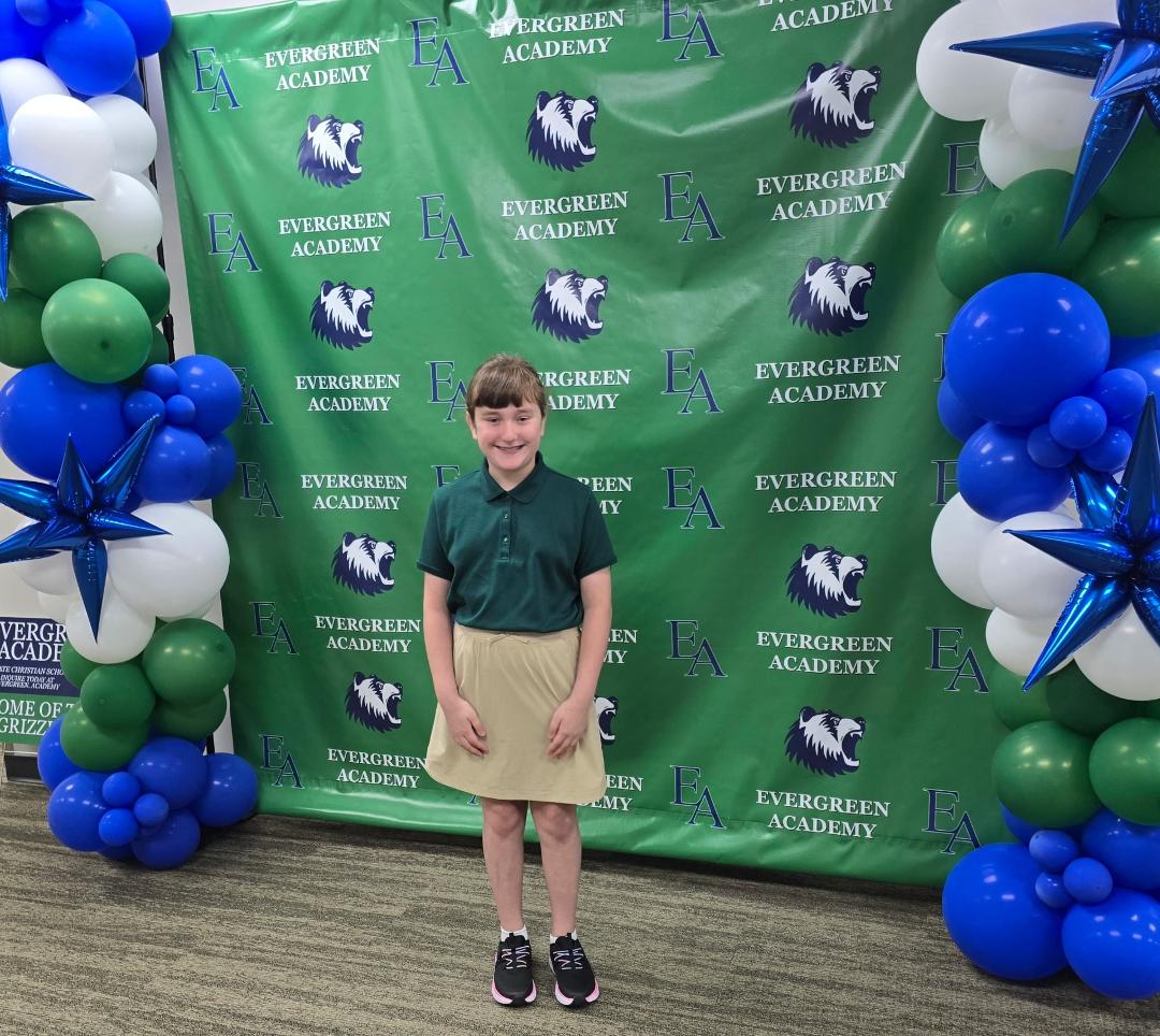 Our daughter Ariel begins her 1st day at her new school, Evergreen Academy!