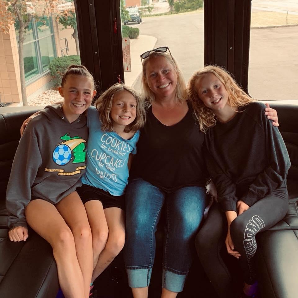 Trish Ryan with her girls.