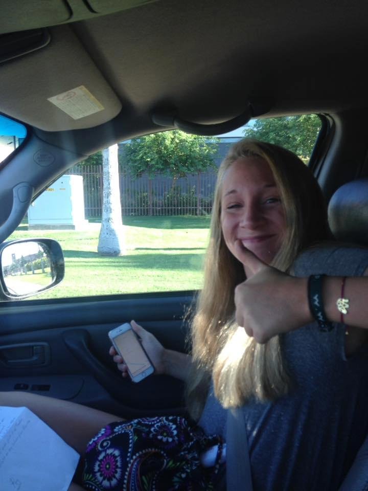 Waiting in line to unpack Carlie for college life at GCU!