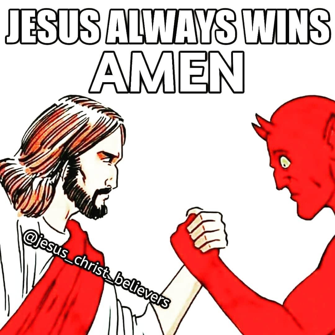 Reposted from @jesus_christ_believers - Jesus has defeated Satan through His silent years, His temptation, public ministry, death, and resurrection. He continues to defeat Satan today through the lives of believers who ha