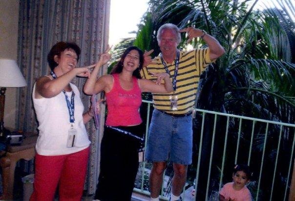 Teri, Shonna, Me, and Aaliyah our granddaughter's first time at Disneyland .