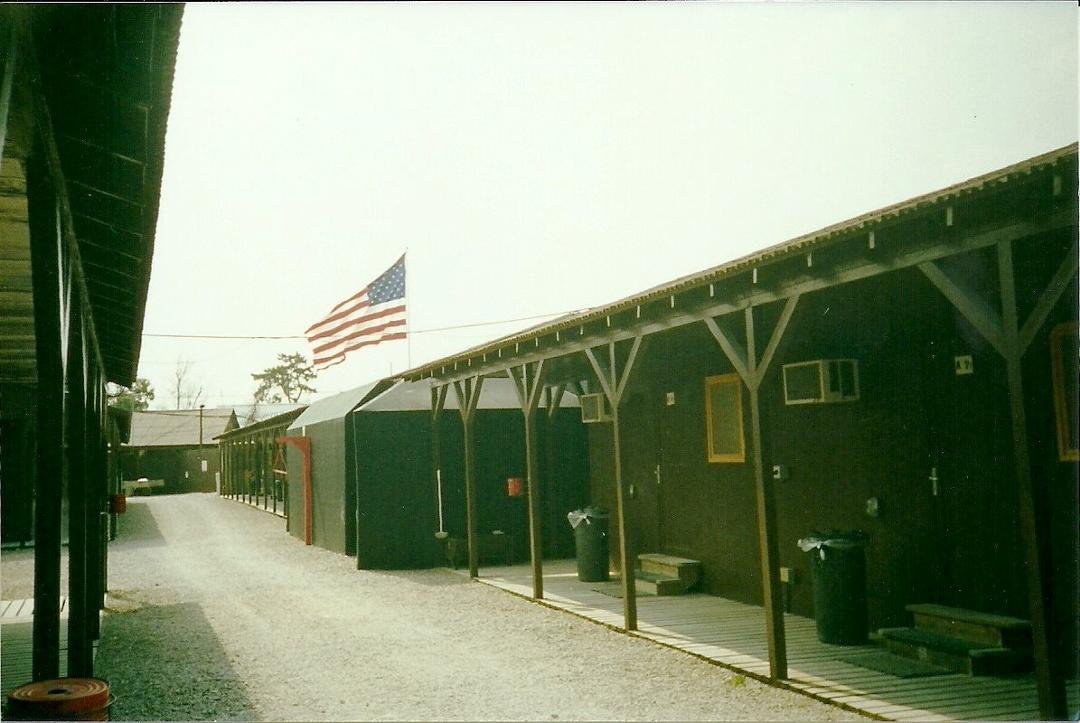 FOB McGovern 2002-2003. Old Glory flying proudly!