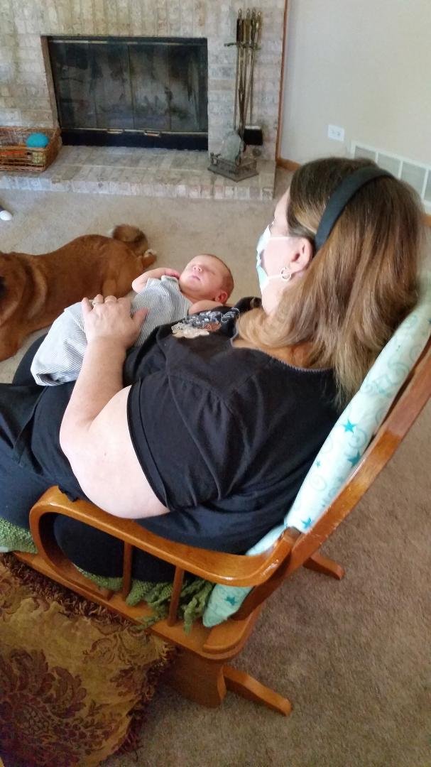 Joy and our "New" Great-Grand Son..