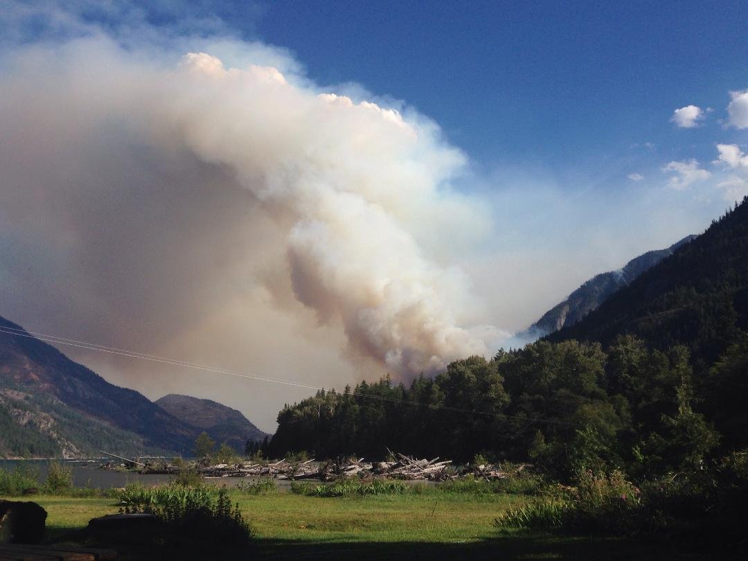 The fire from the river resort today