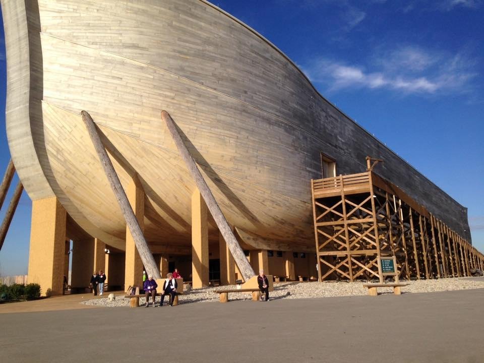 Here's Mom in front of the Ark