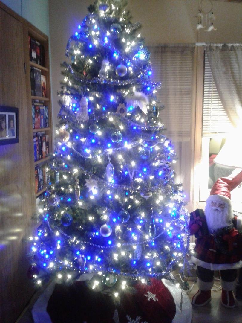 In addition to the sink got the Christmas tree up