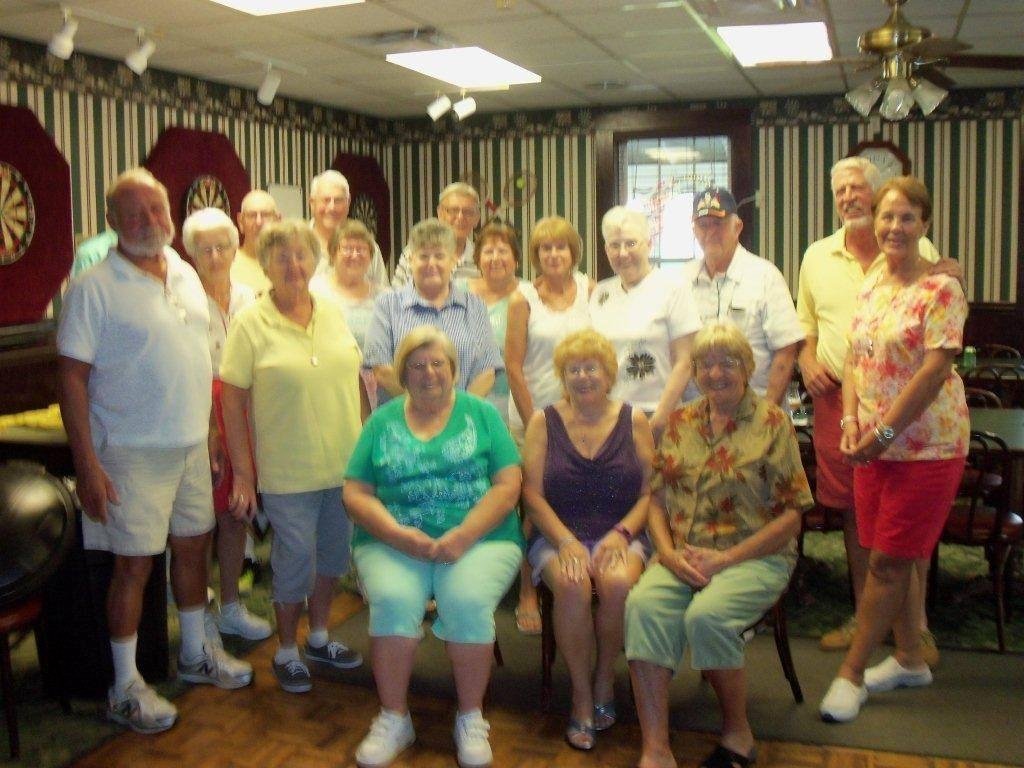 Some tennis players got together for a goodbye party,2016.  Sweetwater Golf and Tennis Club.