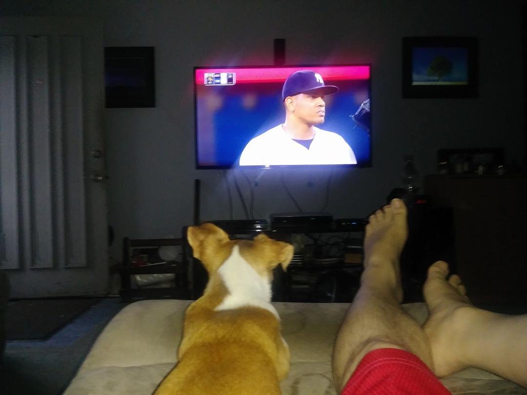 Me and my buddy watchin the yankees