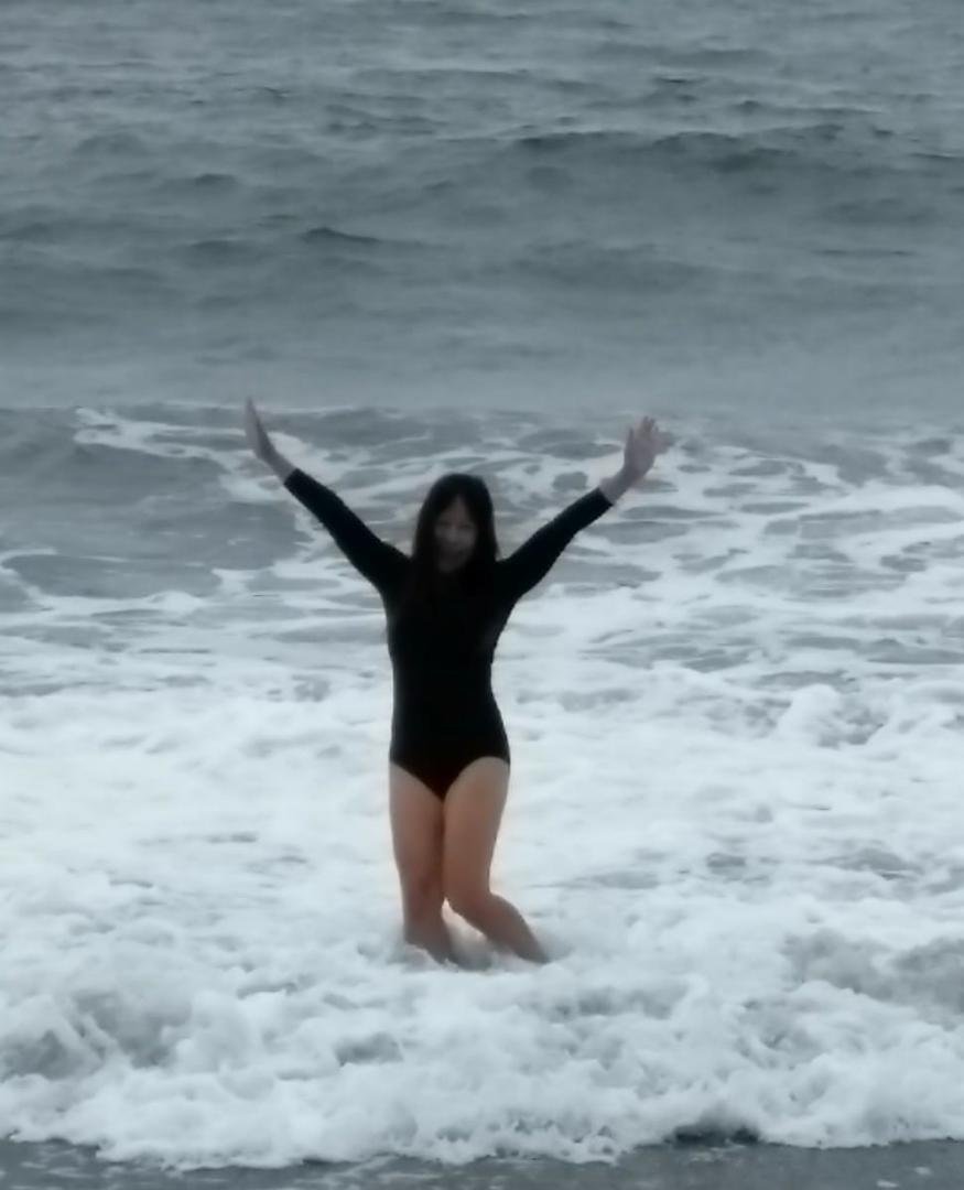 Baker Beach today, the Sun never really did come out.