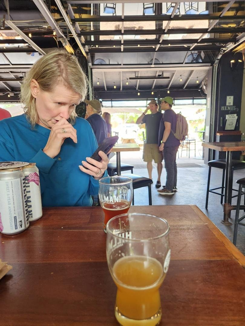 Working hard had to try one of the 40 breweries here in Ashville.
