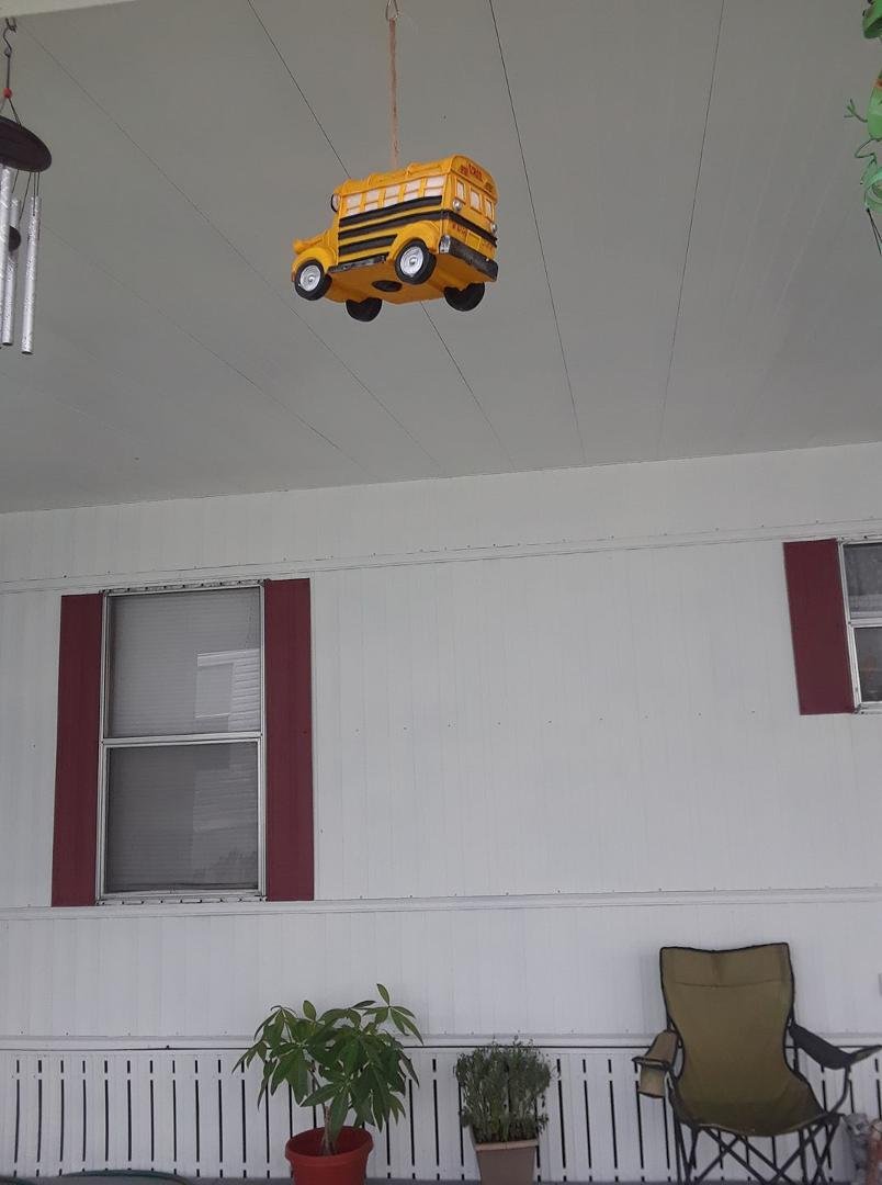 School bus bird house