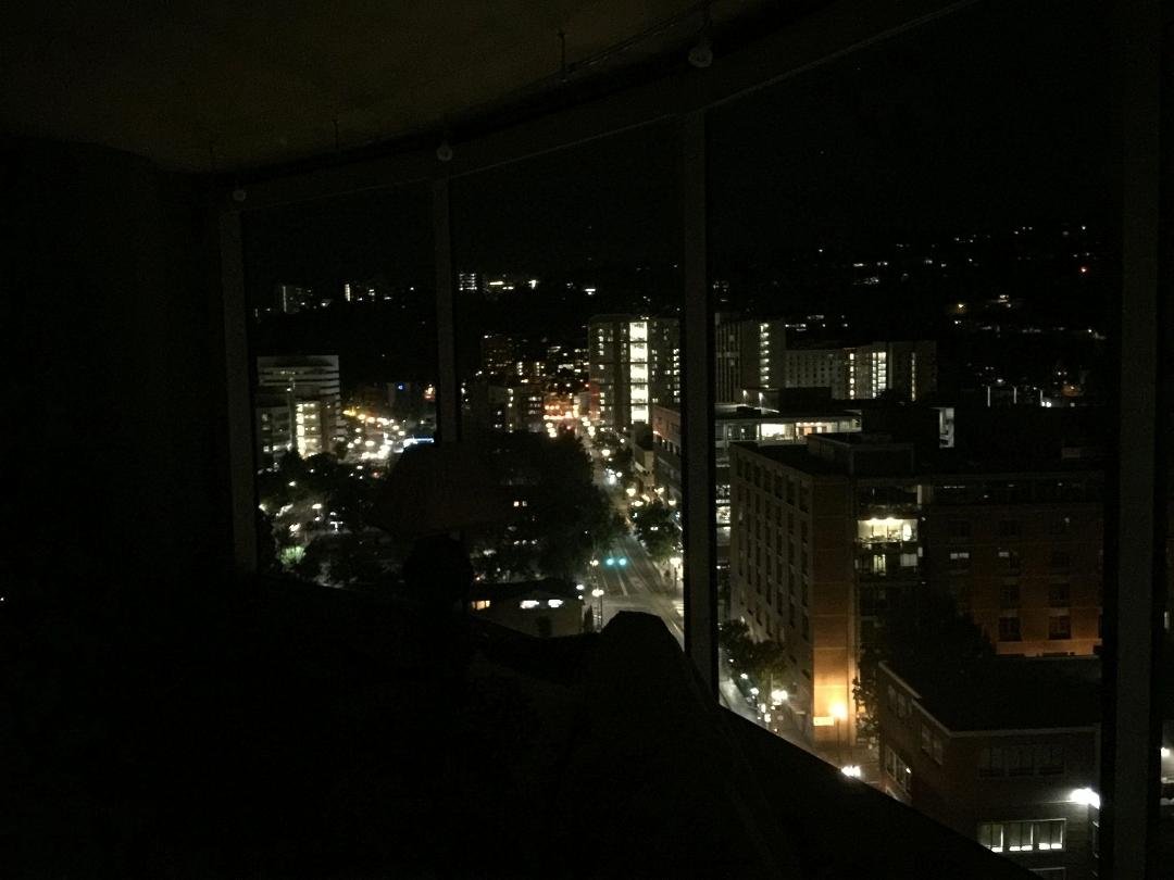 View from the 19th Floor of The Portland Plaza last night