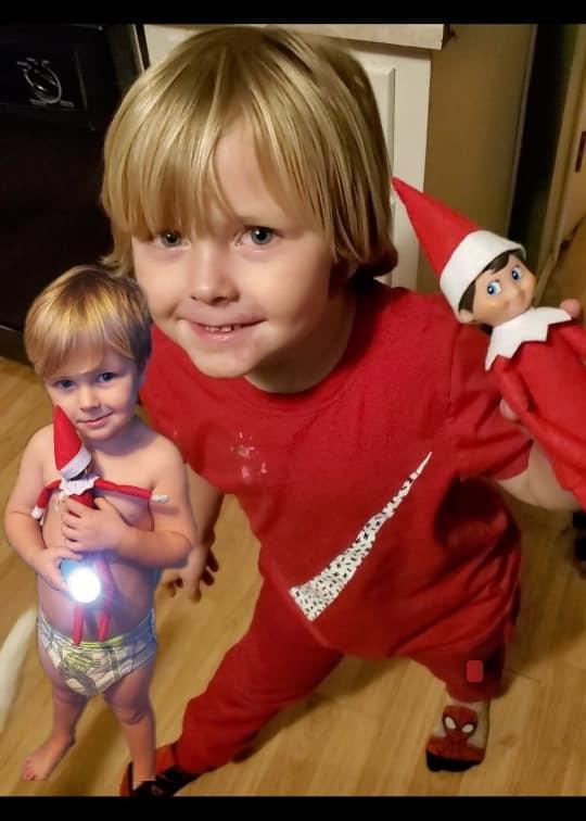 Saying good bye to elfee 3 yrs old and 4 yrs old