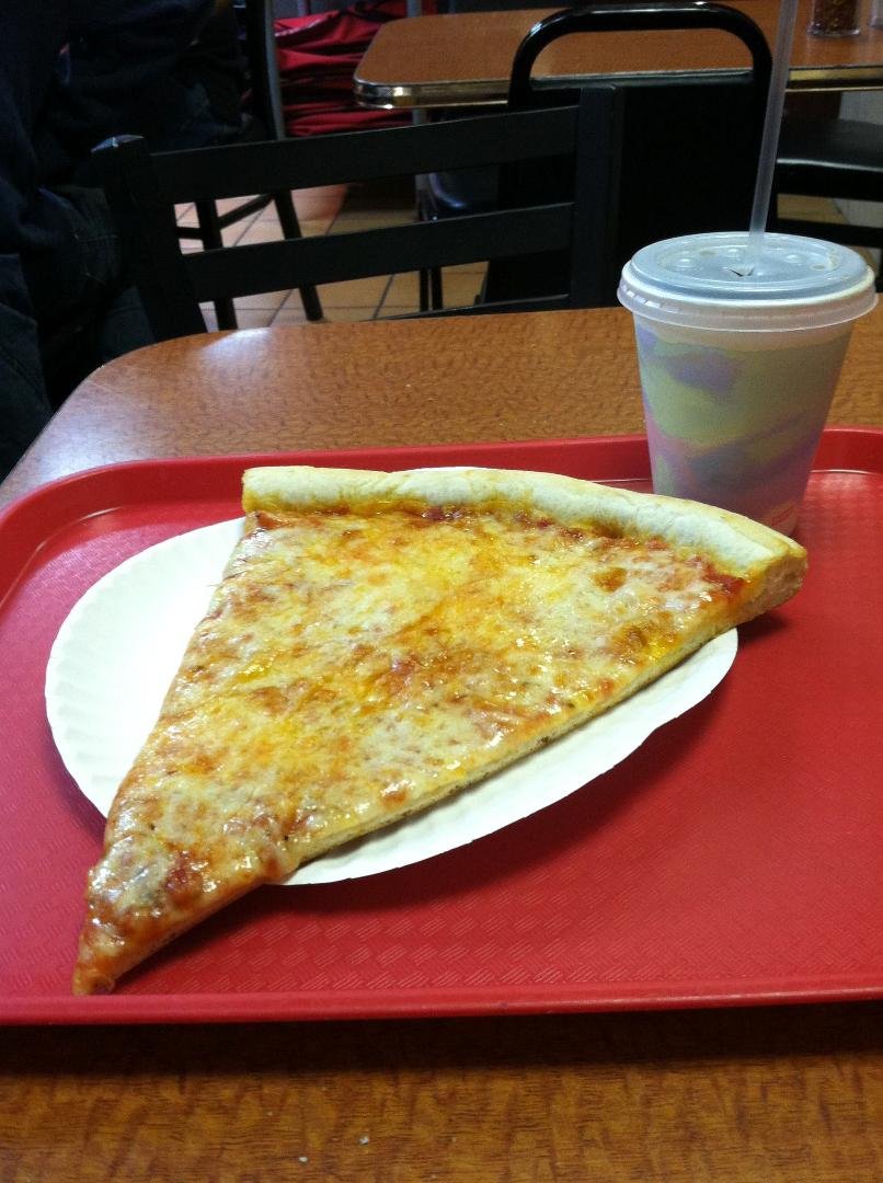 One NYC pizza slice = two DC slices :)