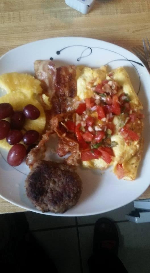Brunch but she's not awake yet...oh well good eating gor me...lol