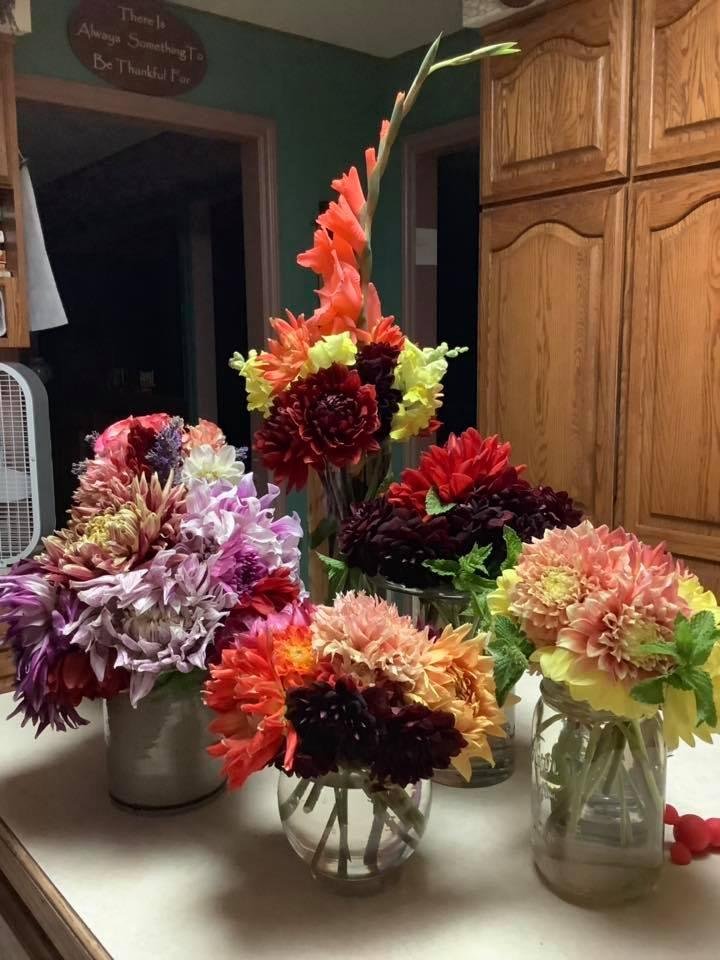 My trip to Washington! My brother in laws BEAUTIFUL flowers, my morning view for coffee, flowers and the street in Leavenworth!  And....my dear 96 year old “mom”!!! Cynthia Sora.... I am here now! It’s so beautiful here!!