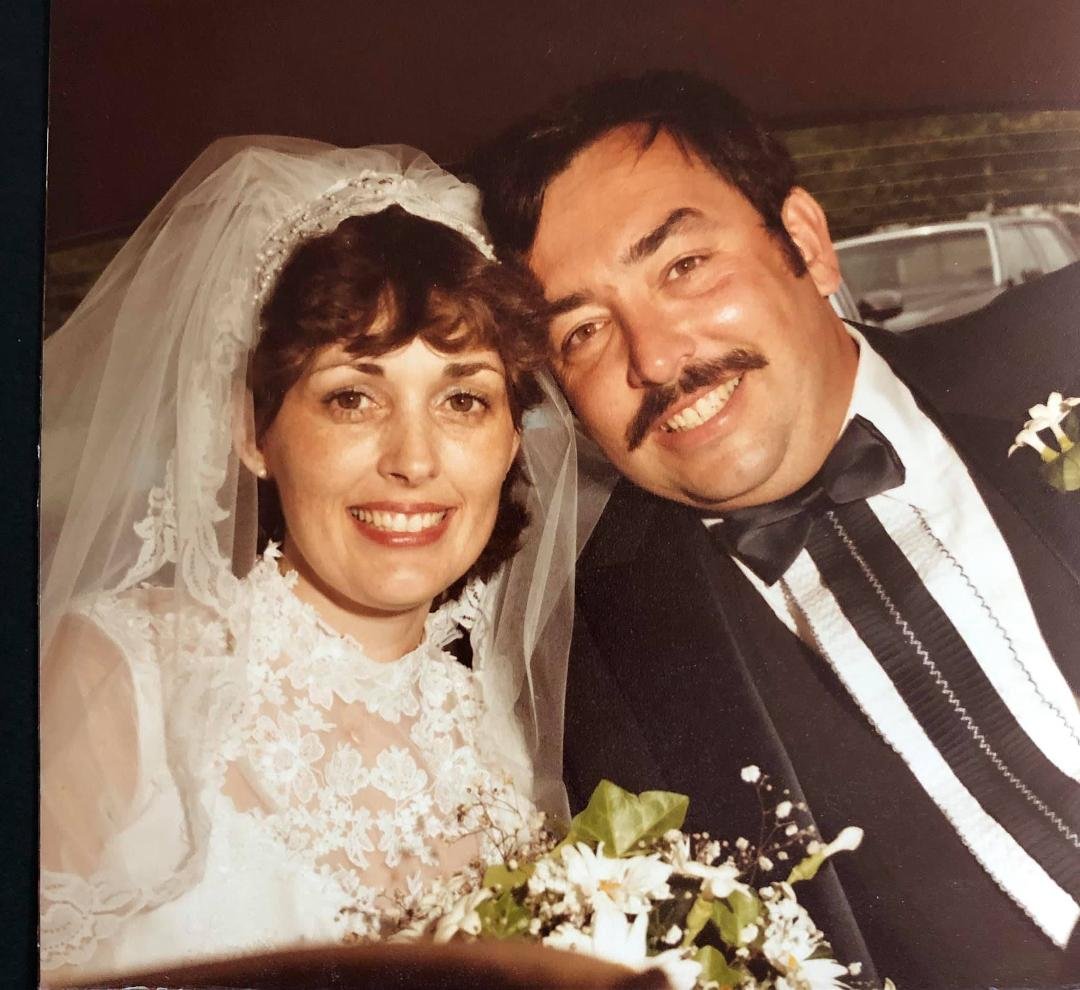 Our wedding picture 36 years ago today.