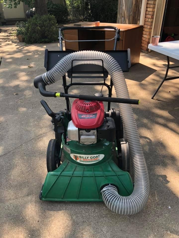 Lawn vac with garden hose and other attachments. Contact for more info or pics. Thank you.