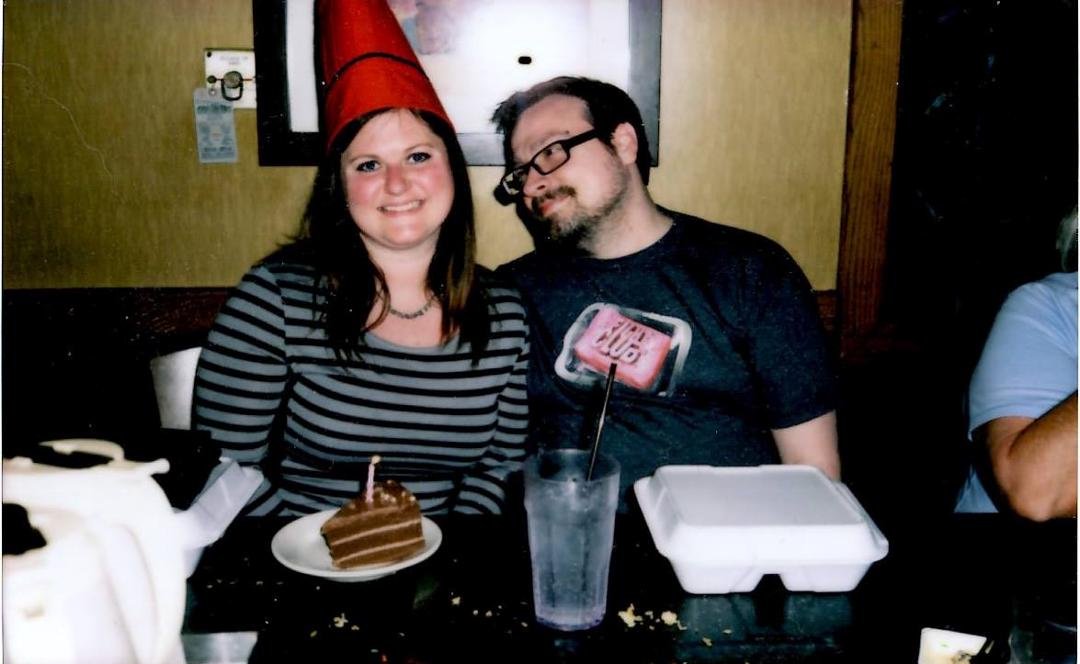 Elizabeth Marie Voyles and Christopher Faller celebrating Elizabeth's brithday at Wasabi
