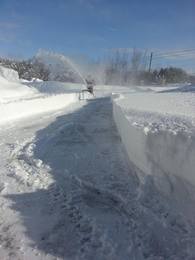 Last nights snow Bracebridge way