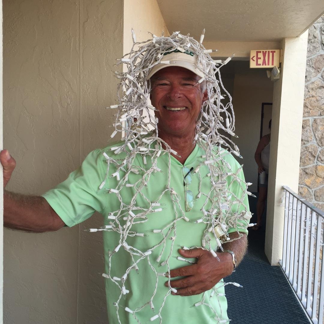 Denny helping the condo building with replacement lights already. Never a dull moment.