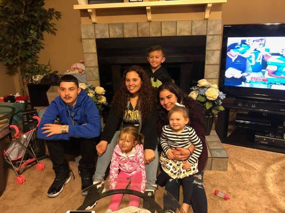 All my grandkids together Happy Thanksgiving