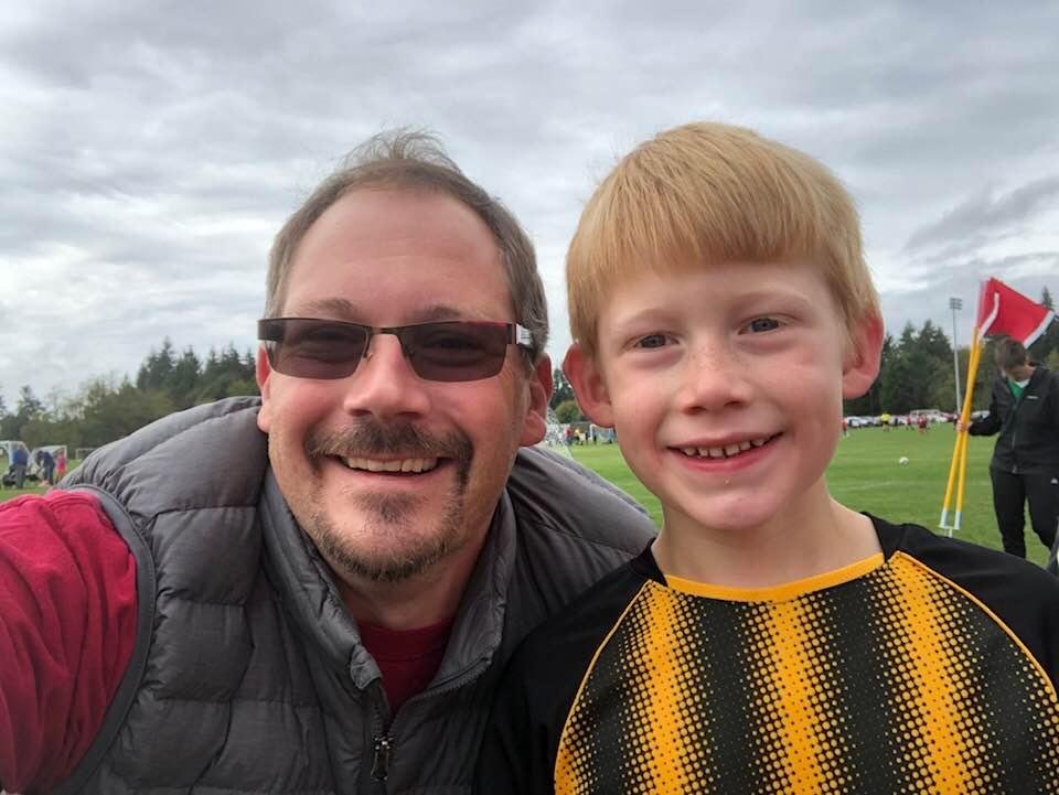 Haakon’s first soccer game last Saturday. He did fabulously and had a great time. I was proud of his engagement and how he understood his position so well. Definitely a good way to spend a Saturday morning.