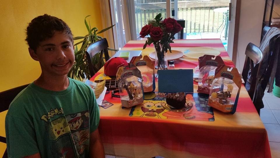 Our son 's 12th birthday today! Happy birthday Jeremiah ! We love ya !