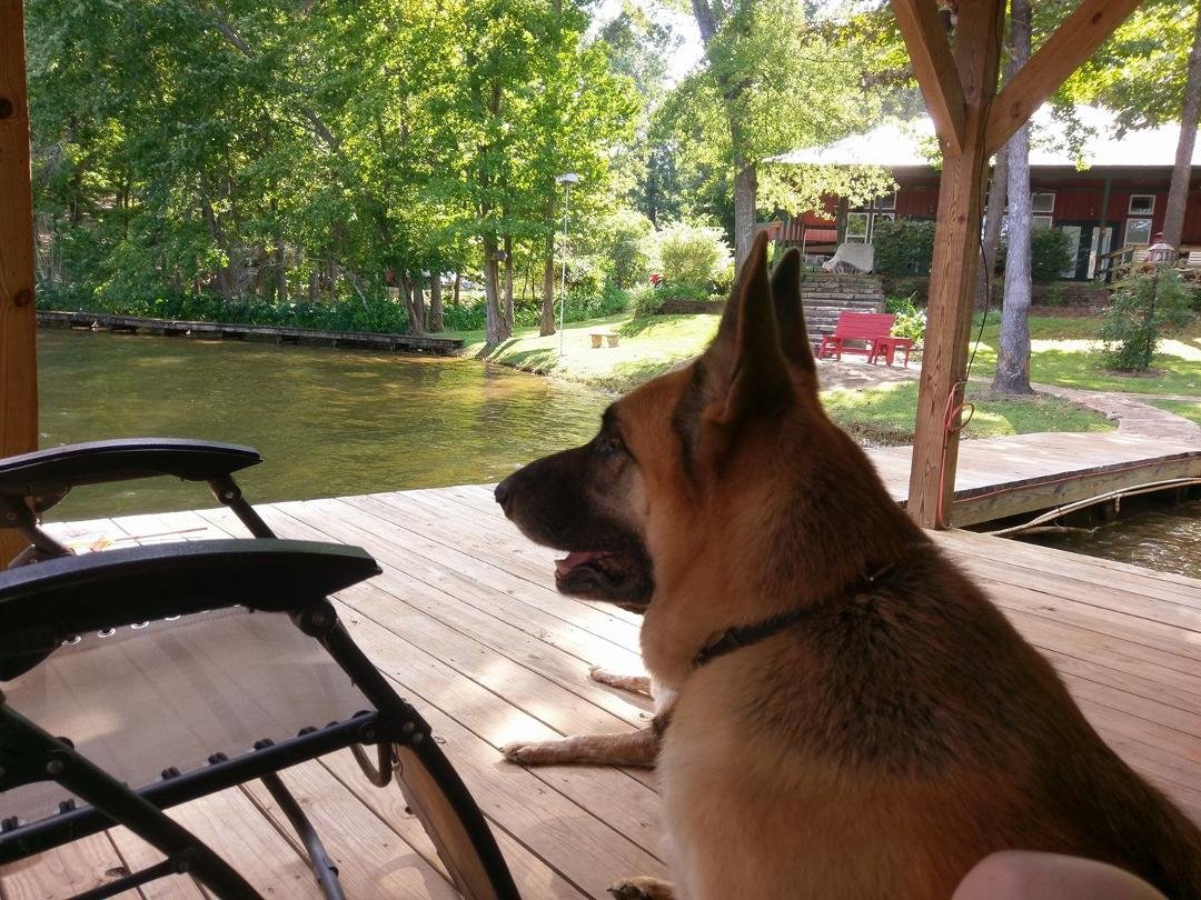 My new friend and i watching a football game