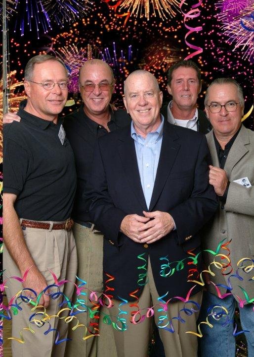 From the 40th High School Reunion. Dale Applequist, Larry Russ, Steve Smith, Norm Johnson, Mike LaFave. Steve actually look much younger than this today... the other guys, not so much.