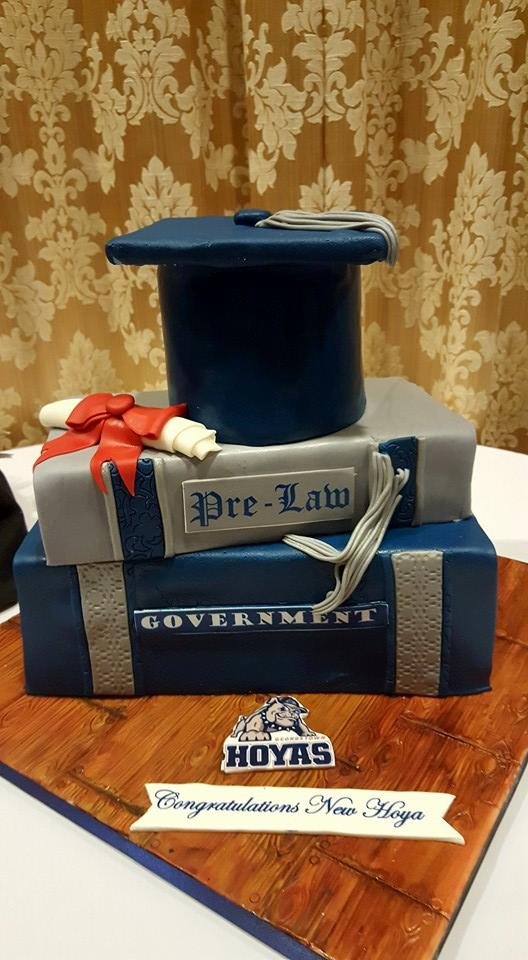 This is the cake that the Brooks had made for Johnsennia, they went 1st. class all the way.