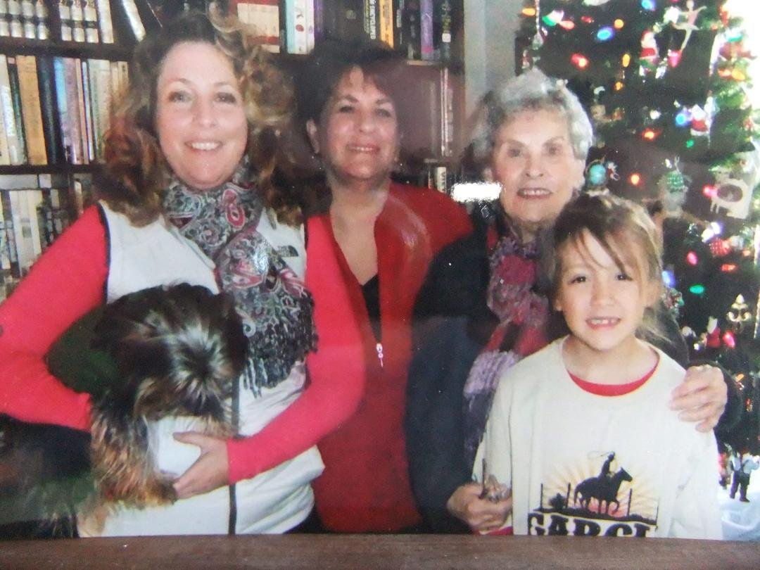 Happy mothers day......Four generations Olsen, Quick, Garcia families and Poncho