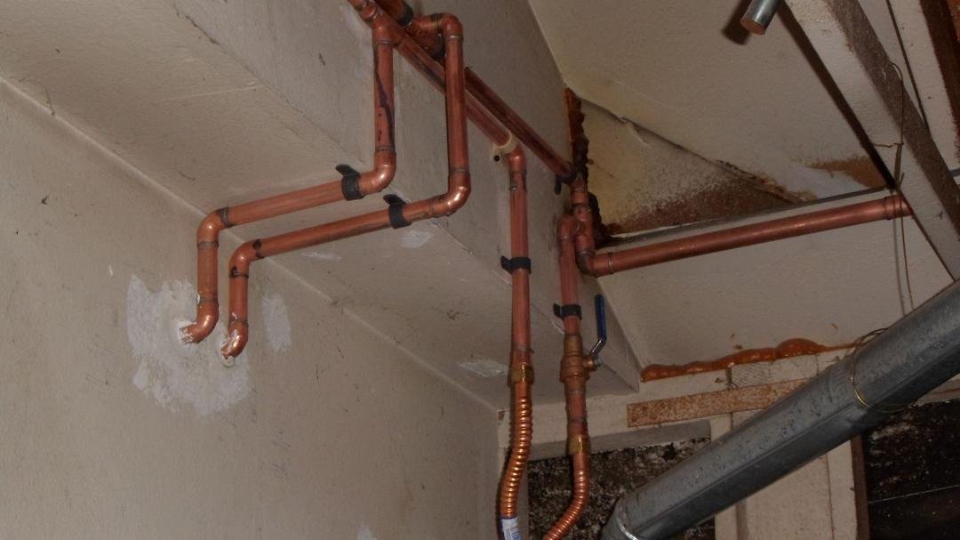re-pipe hot and cold water lines