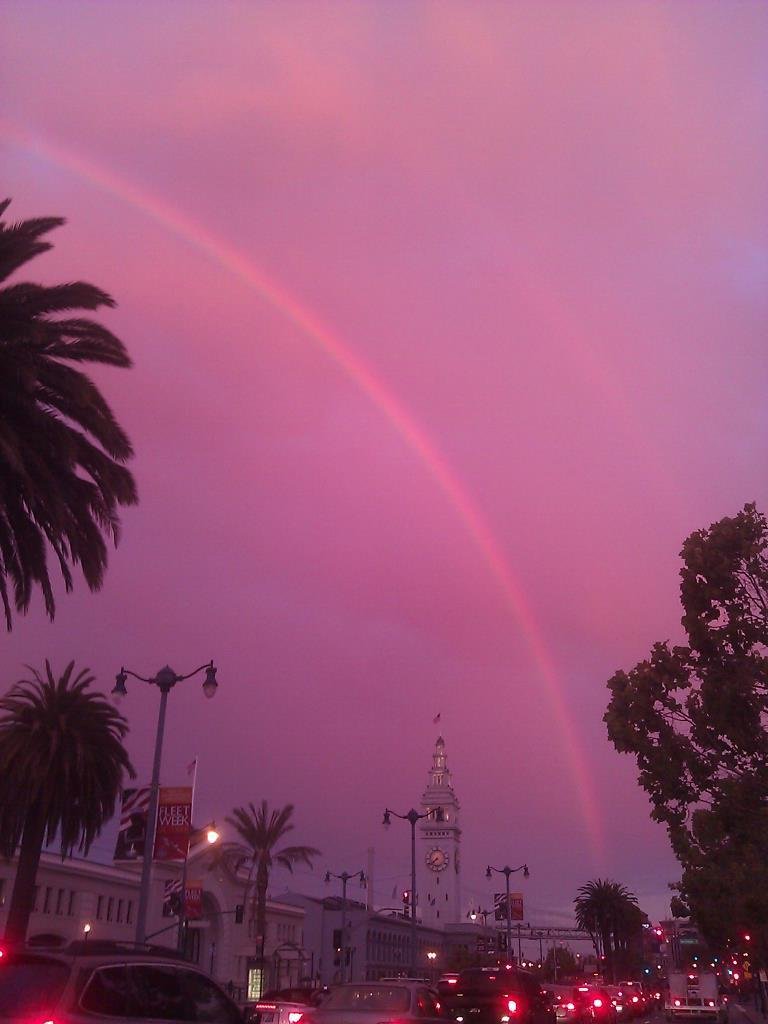 Rainbow over the ferry building