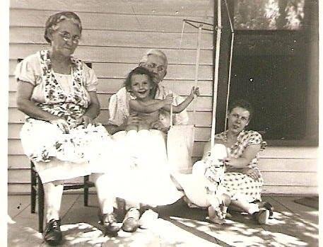 This is Grandma , Great Grandma Teany Aunt Izzy,Doug and me