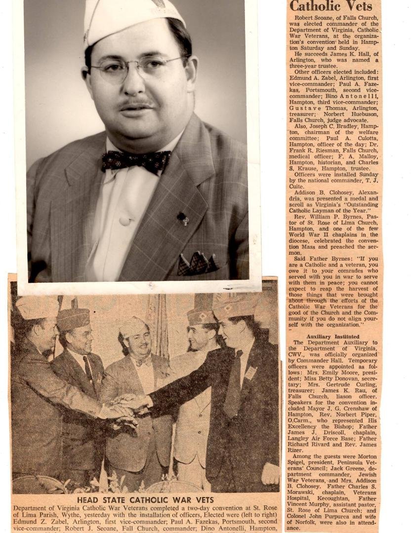 Every time I look at this picture of my DAD becoming the youngest person in 1956 to become the Commander of the Catholic War Veterans in Falls Church Virginia,That look on his face ,WOW