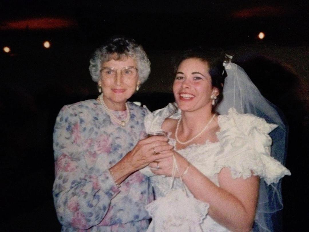 This was a happy day with my mother.