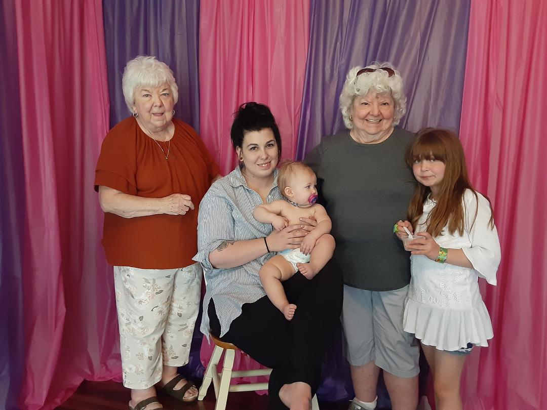 This is my beautiful granddaughter an sister with our great granddaughter.sso much love there