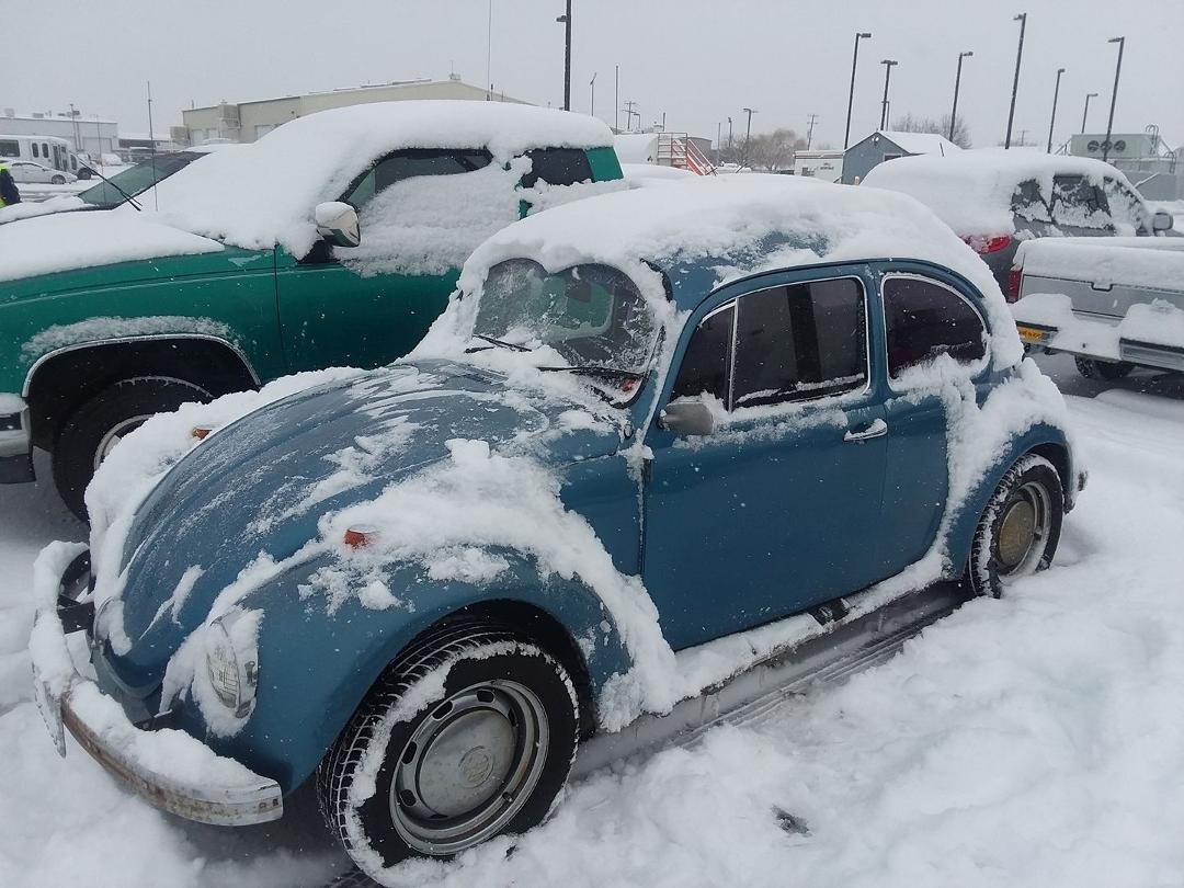 Even after a big snow storm, my lonely VW is still running strong