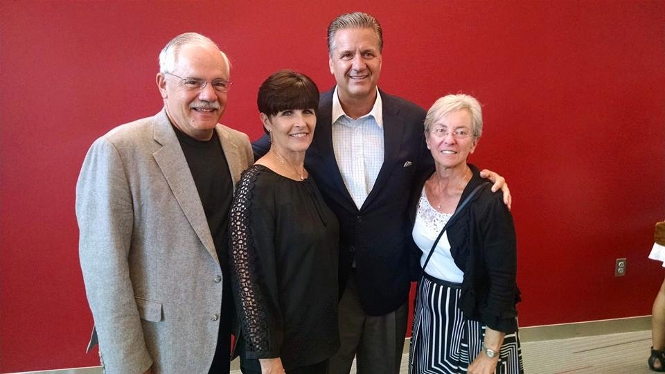 With Basketball Hall of Famer John Calipari and wife Ellen.
