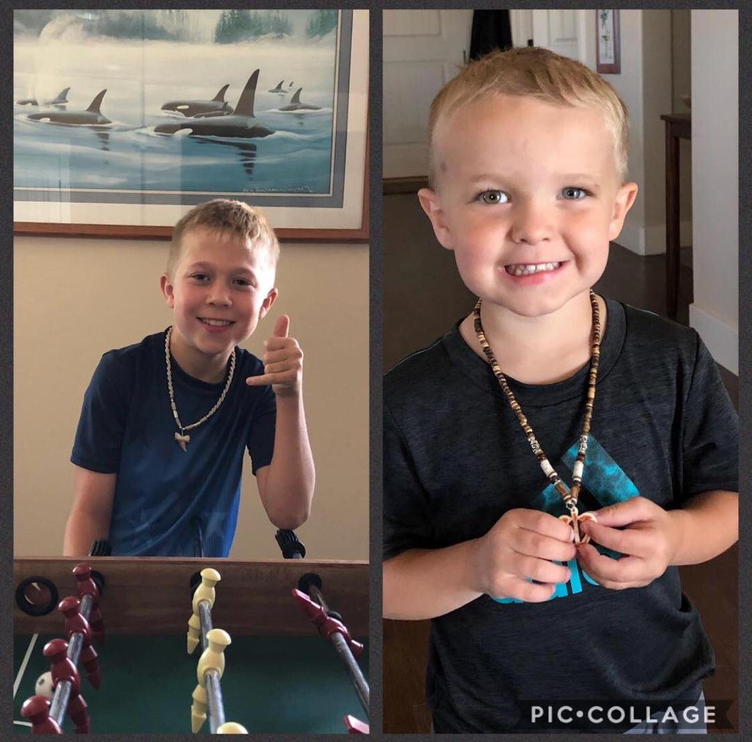 Two of our grandsons visited today.