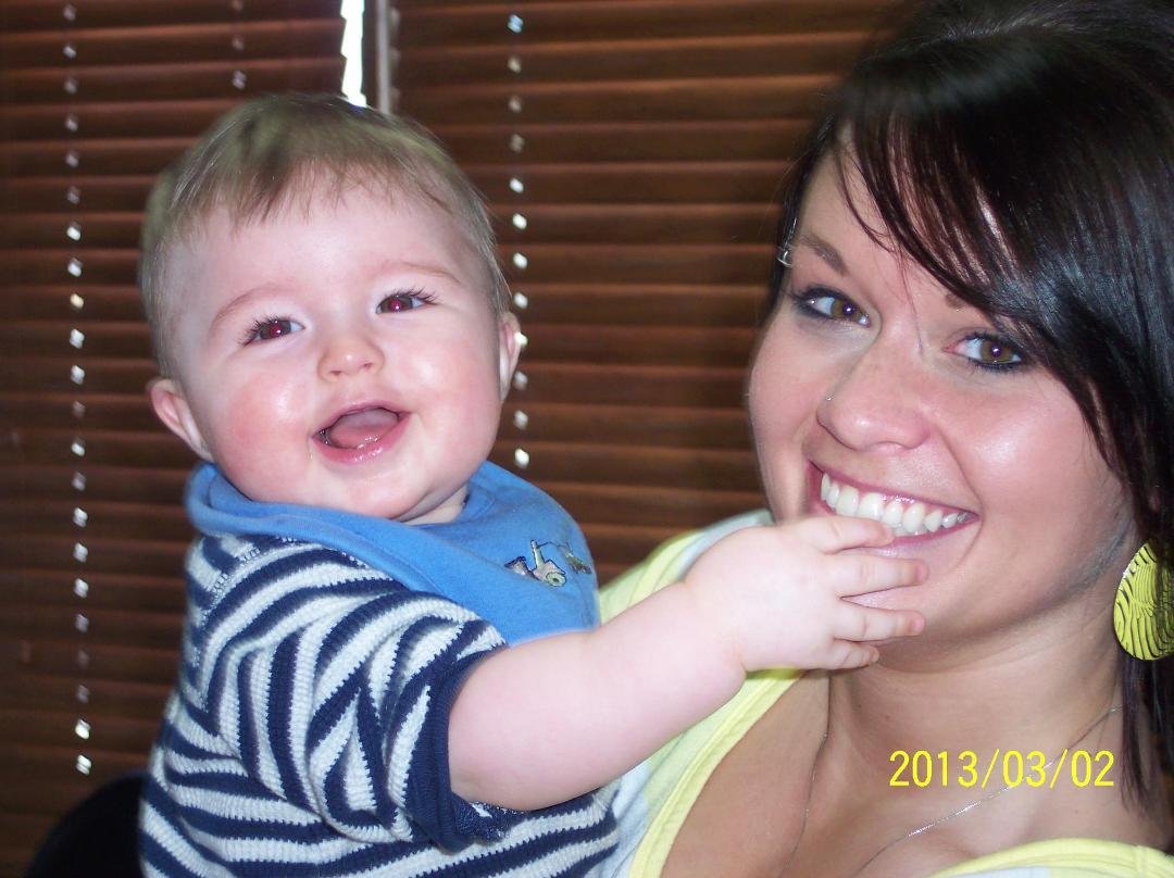 Zach with auntie Kaylee!!! He sure loves his auntie!!!