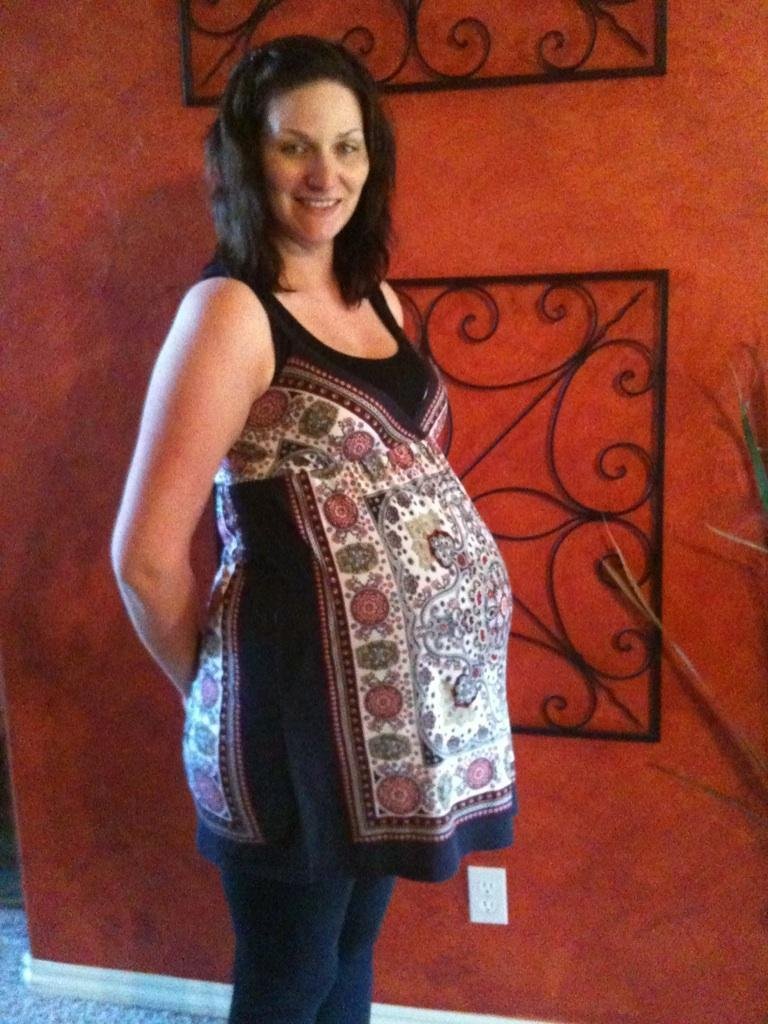 My beautiful daughter-in-law on the day before the birth of baby #3.