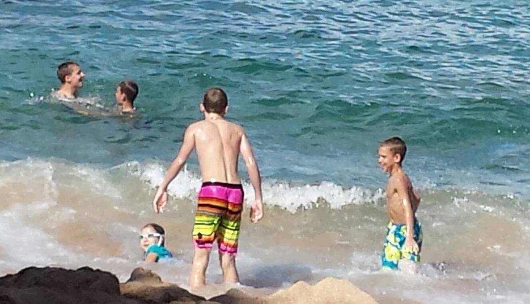 Grandsons enjoying the beach!