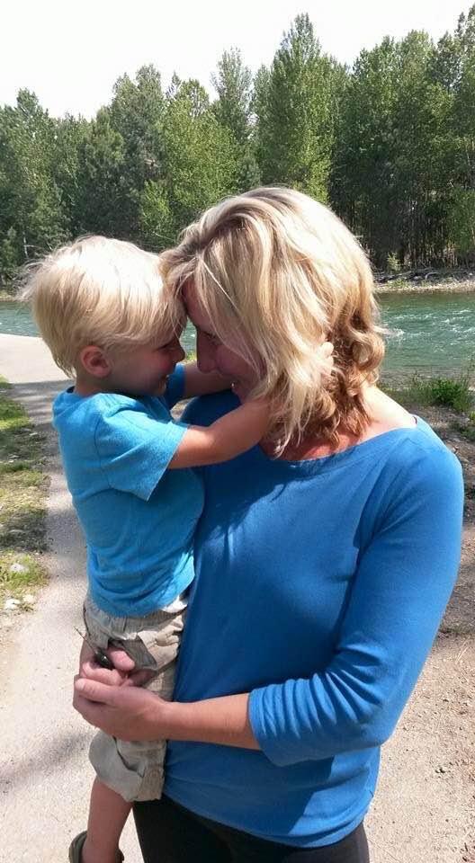 Christa and Aiden....up close and personal.