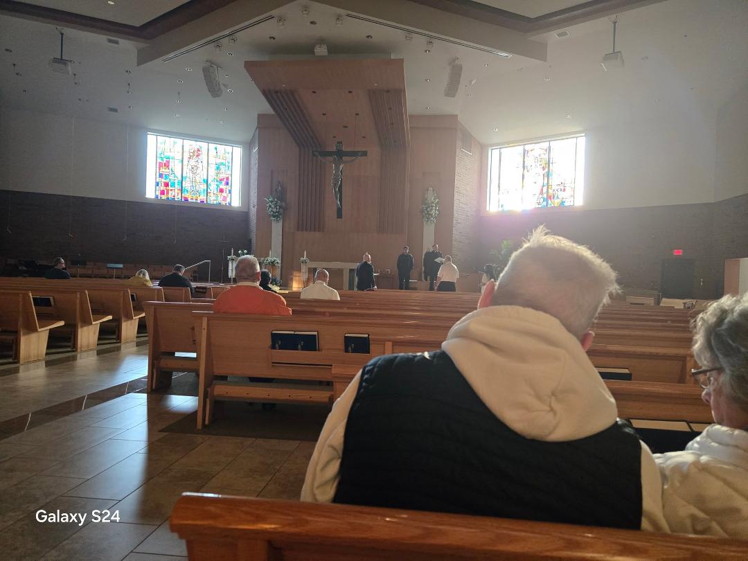It wad April 19th 2025 I was in church. Day before easter and the windows always. Has the sun set on the one on the left. But this day the sun shine on the right side till this day still astounded me this day.