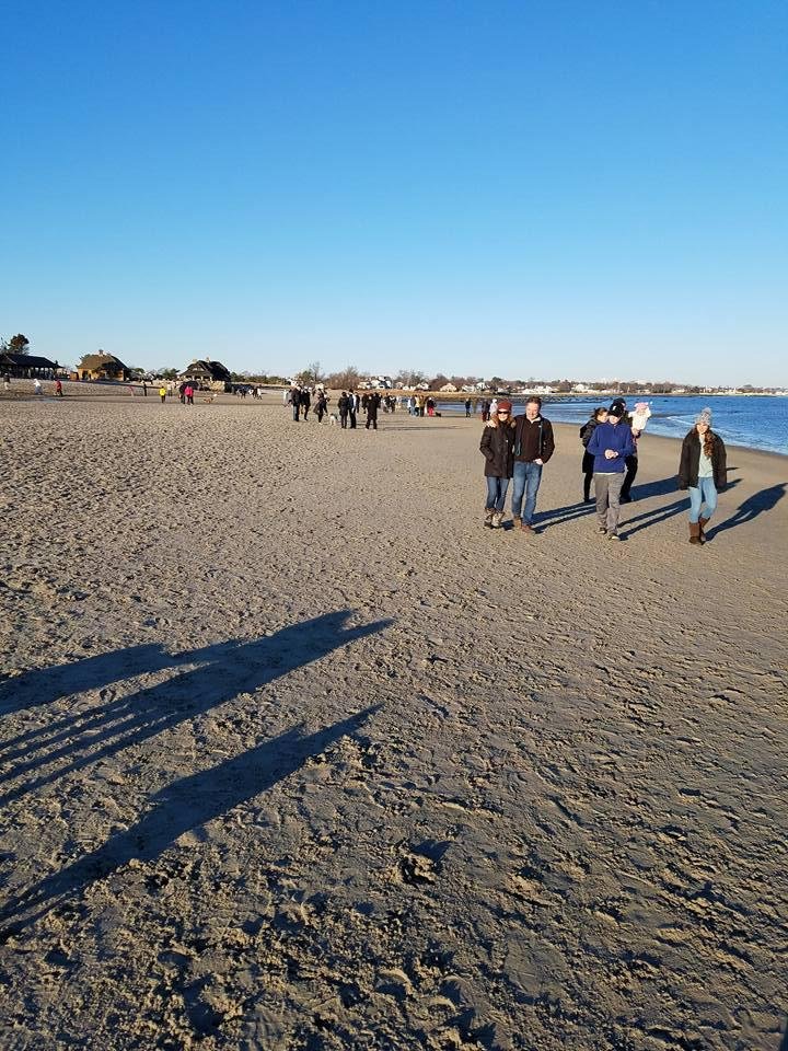 Annual Christmas walk at the beach
