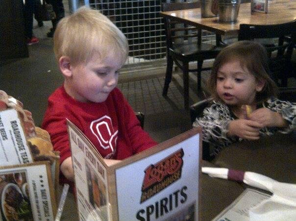 Josh and Mia having fun at logans in Fort wayne