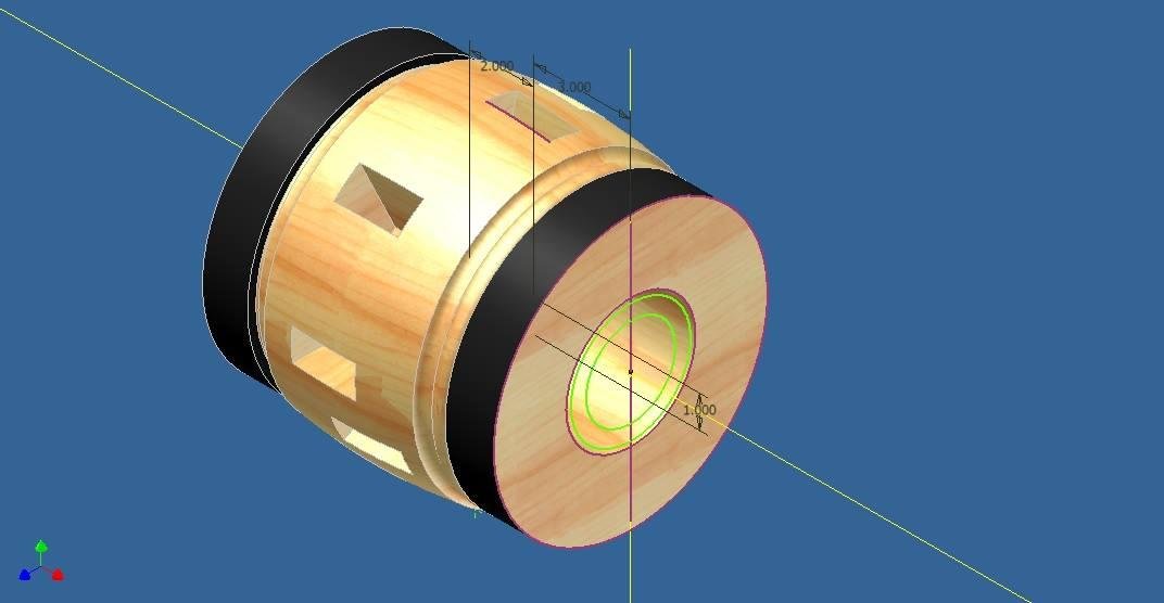 First part of the gypsy caravan drawn on cad. Dimensions mostly hidden for clarity. Original drawings from the 1800's did not have bearings on the hub (nave)